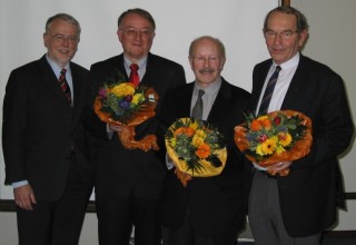 James Deery, Dr. Hans Gero Henning und Dr. Ernst Palenberg beenden ihre Dienstzeit